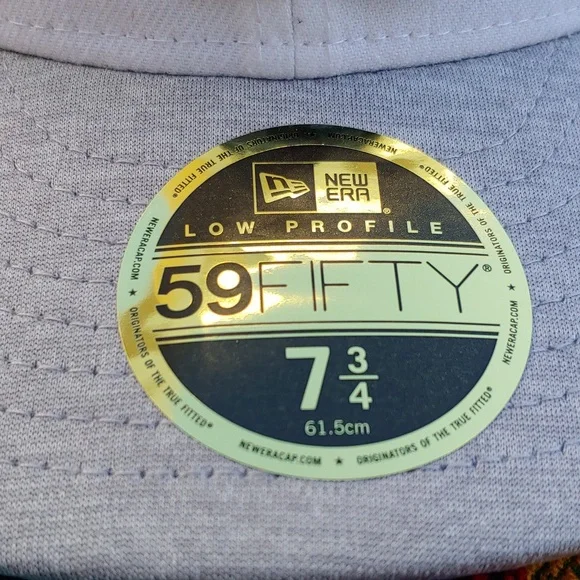 New Era Dodgers 59FIFTY Low Profile 7 3/4 Baseball Cap White Gray and Blue Logo - Picture 11 of 15
